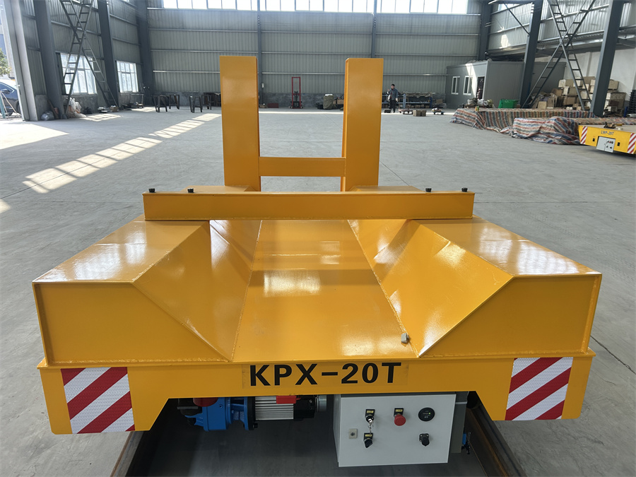 20吨蓄电池供电轨道平车 台面定制工装支架